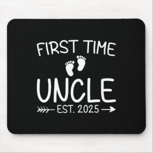 First Time Uncle Est. 2025 Fathers Day Ba  Mouse Pad