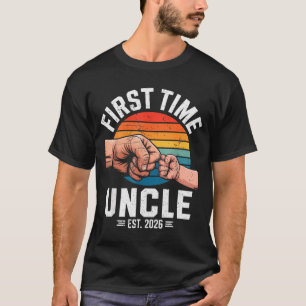 First Time Uncle Est 2026 Baby Announcement Great T-Shirt