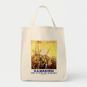 First to Fight for Democracy Tote Bag
