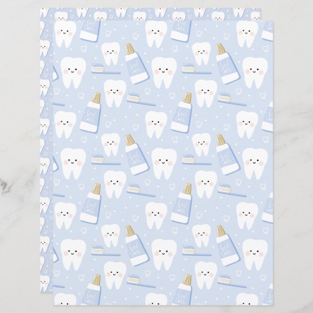 First Tooth Double-sided Scrapbooking paper (Front/Back)