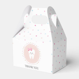 First Tooth party Thank you Girly design. Favour Box
