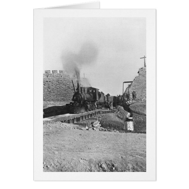 First train passing through the wall of Peking, Ch (Front)