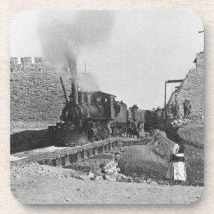First train passing through the wall of Peking, Ch Coaster