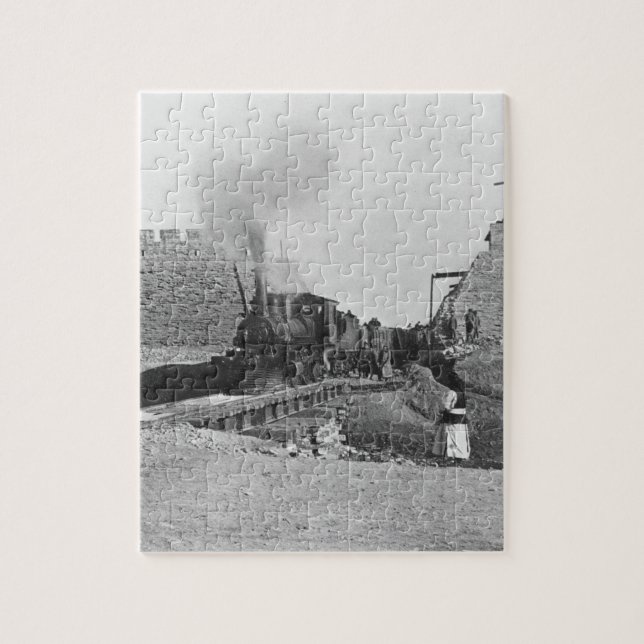 First train passing through the wall of Peking, Ch Jigsaw Puzzle (Vertical)