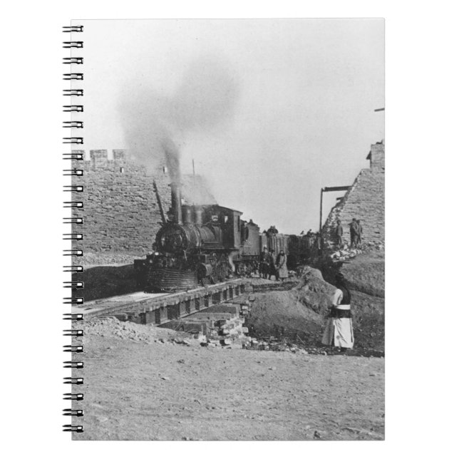 First train passing through the wall of Peking, Ch Notebook (Front)