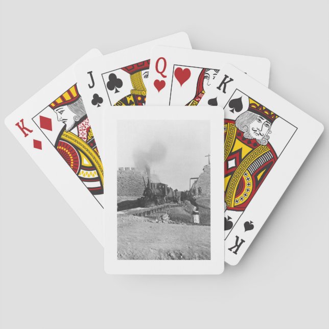 First train passing through the wall of Peking, Ch Playing Cards (Back)