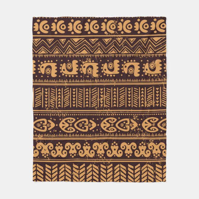 First tribal ethnic, seamless pattern. fleece blanket (Front)
