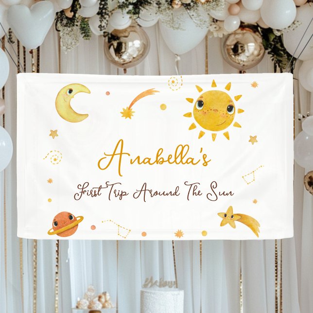 First Trip Around Sun Birthday Banner (Creator Uploaded)