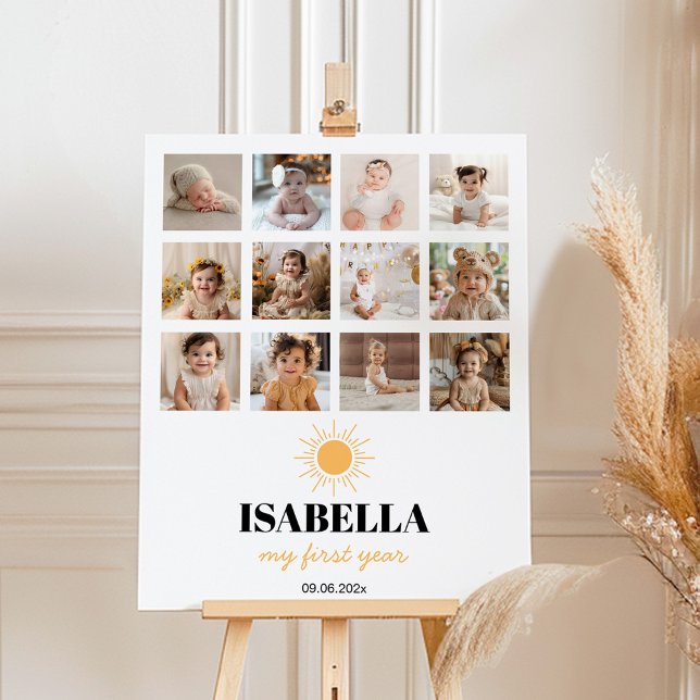 First Trip Around Sun Birthday Milestone Poster (Creator Uploaded)