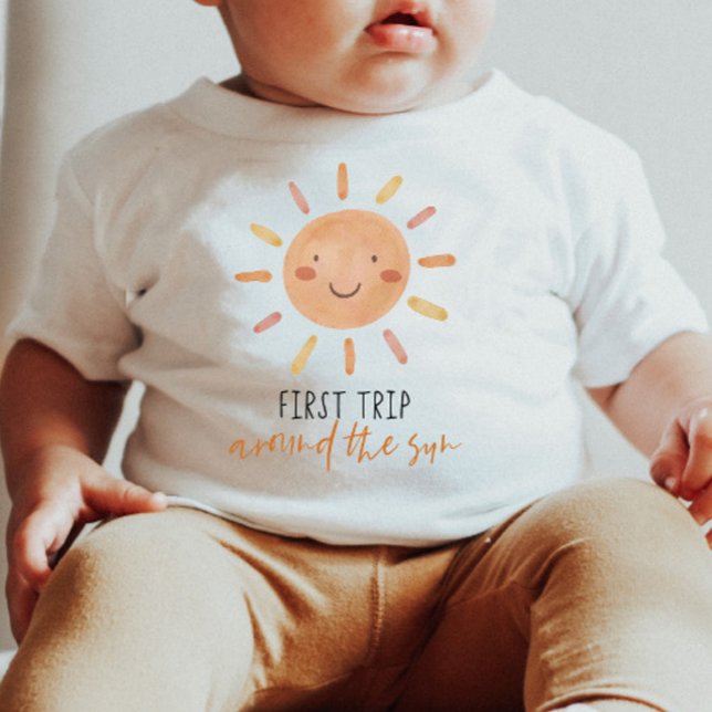 First Trip Around The Sun 1st Birthday Baby T-Shirt (Creator Uploaded)