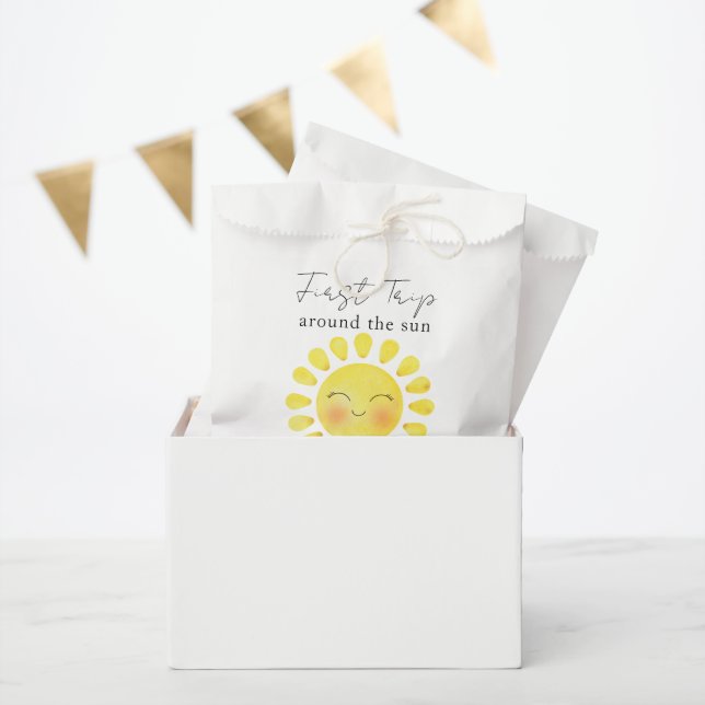 First Trip around the Sun 1st Birthday  Favour Bag (Party)