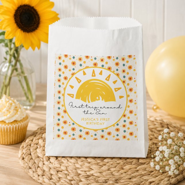 First Trip Around the Sun 1st Birthday Favour Bag (First Trip Around the Sun 1st Birthday Favor Bag)