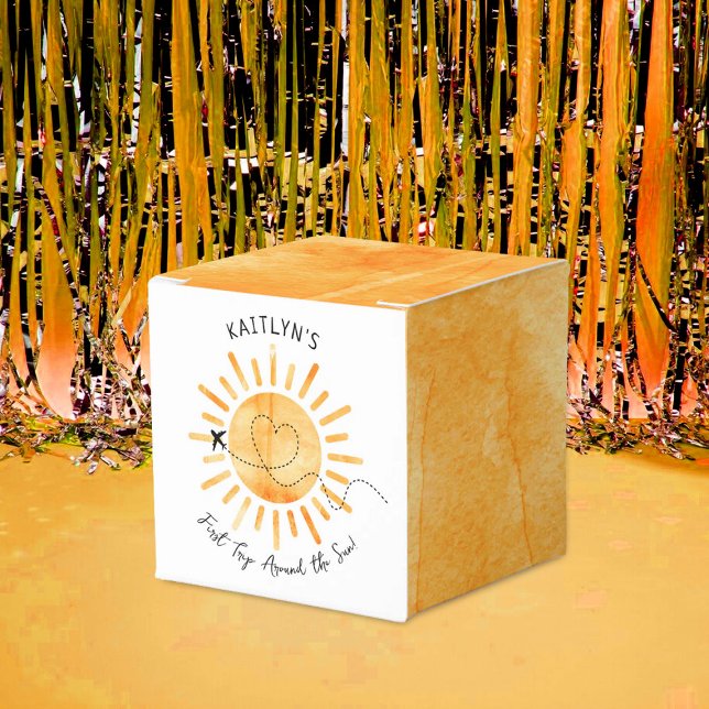 First Trip Around The Sun 1st Birthday Favour Box (Creator Uploaded)