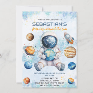 First Trip Around the Sun 1st Birthday Invitation