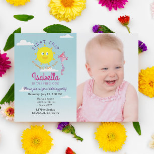 First Trip Around The Sun 1st Birthday Invitation