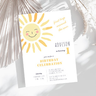 First Trip Around The Sun 1st Birthday Invitation