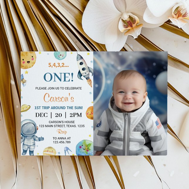First Trip Around The Sun 1st Birthday Invitation (Creator Uploaded)