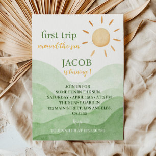 First Trip Around The Sun 1st Birthday Invitation