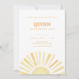 First Trip Around the Sun 1st Birthday Invitation 