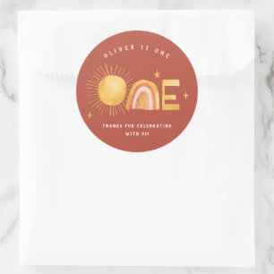 First Trip Around The Sun   1st Birthday Party   Classic Round Sticker
