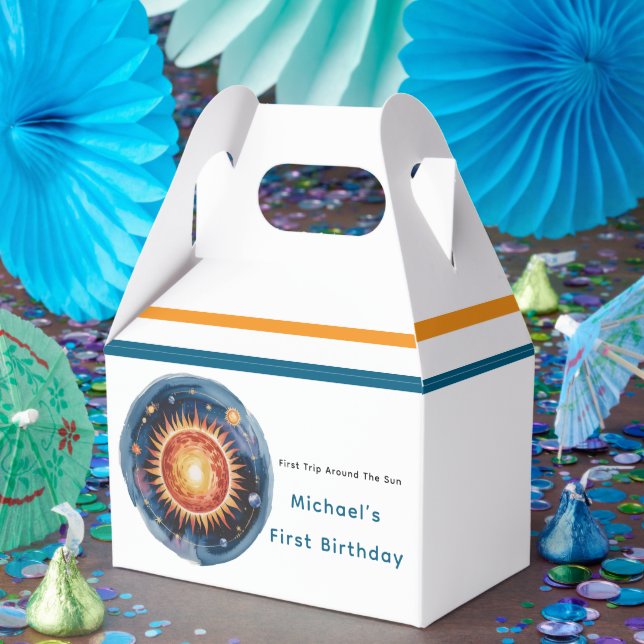 First Trip Around The Sun 1st Birthday Party Favour Box (Party)