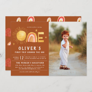 First Trip Around The Sun   1st Birthday Party   Invitation