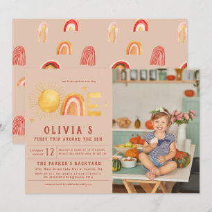 First Trip Around The Sun 1st Birthday Party Invitation