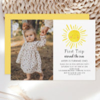 First Trip Around The Sun 1st Birthday Photo
