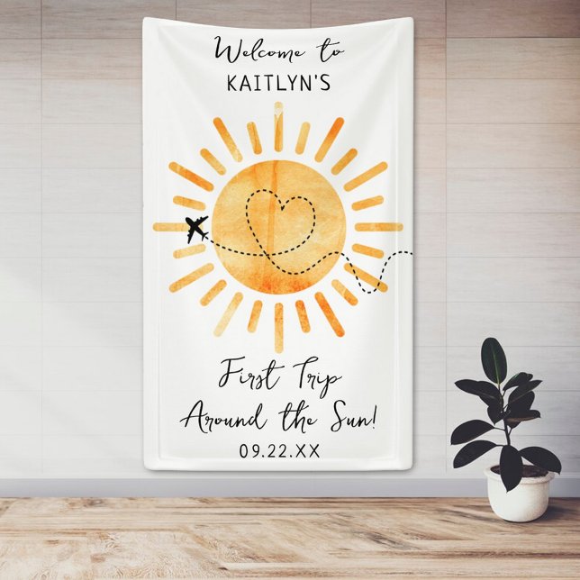 First Trip Around The Sun 1st Birthday Welcome Banner (Creator Uploaded)