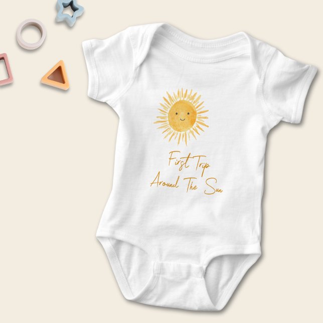 First Trip Around The Sun  Baby Bodysuit (Creator Uploaded)
