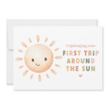 First Trip Around the Sun Birthday Card - Printabl