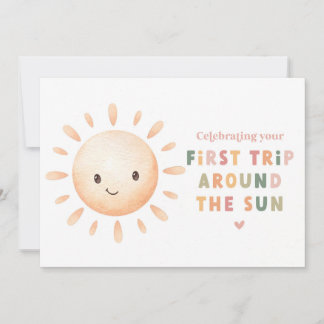 First Trip Around the Sun Birthday Card Printable