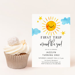 First Trip Around The Sun Birthday Invitation
