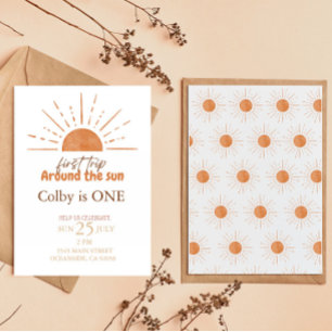 first trip around the sun Birthday Invitation