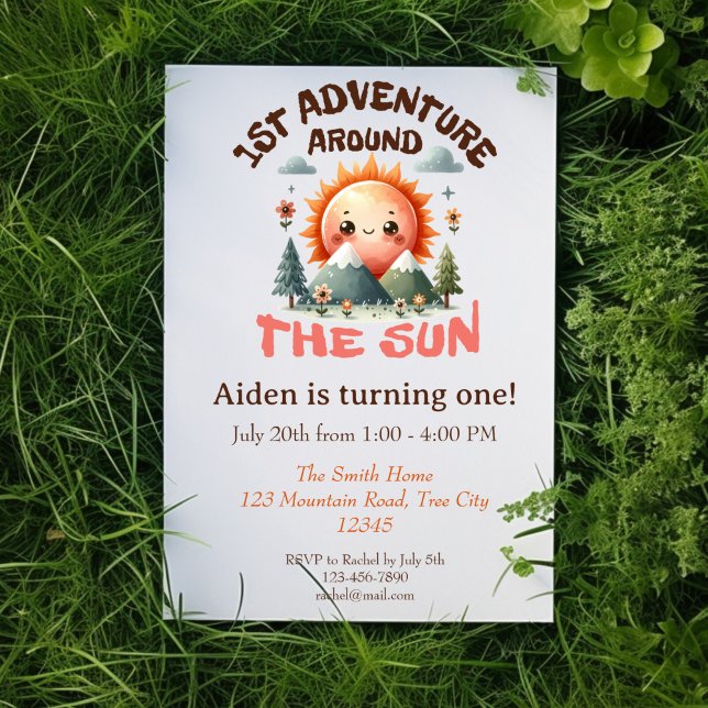 First Trip Around the Sun Birthday Invitation (Creator Uploaded)