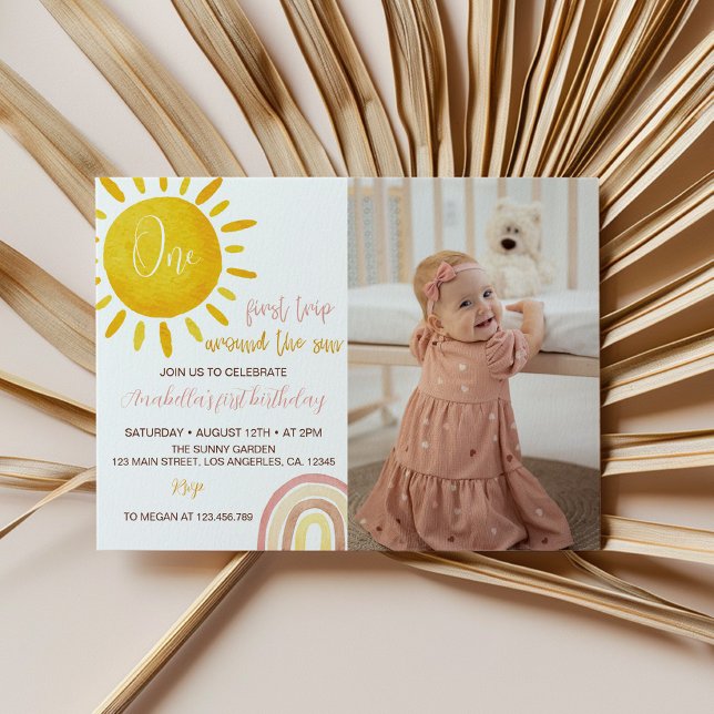 First Trip Around The Sun Birthday Invitation (Creator Uploaded)