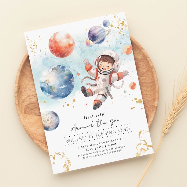 First Trip Around The Sun Birthday Invitation (Creator Uploaded)