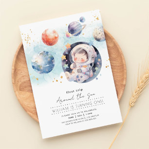 First Trip Around The Sun Birthday Invitation