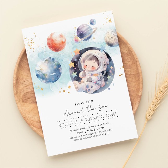 First Trip Around The Sun Birthday Invitation (Creator Uploaded)