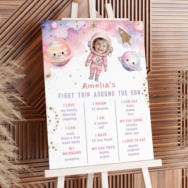 First trip around the sun Birthday milestone Poster (Creator Uploaded)