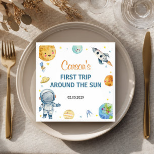 First Trip Around The Sun Birthday Napkin