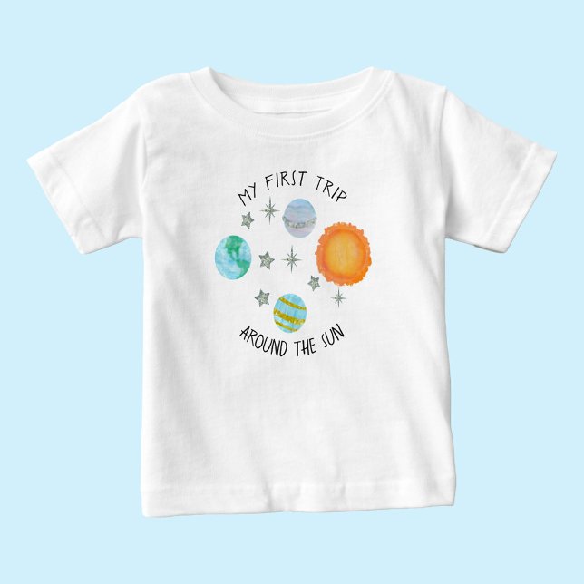 First Trip Around The Sun Birthday Planets Baby T-Shirt (Creator Uploaded)