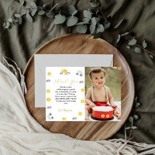 First Trip Around The Sun Birthday Thank you Card