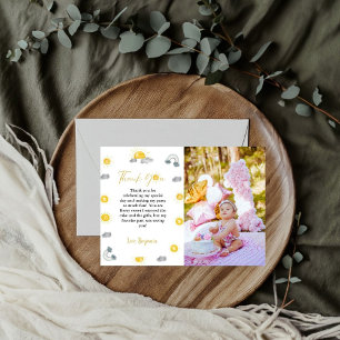 First Trip Around The Sun Birthday Thank you Card