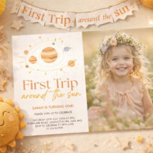 First Trip Around The Sun Boho Photo 1st Birthday