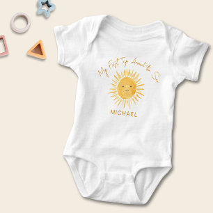 First Trip Around The Sun Boy's Birthday Baby Bodysuit
