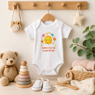 First trip around the sun/customised baby bodysuit
