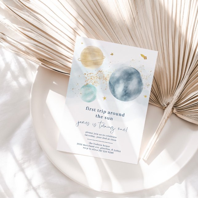 First Trip Around The Sun - First Birthday Invite (Creator Uploaded)