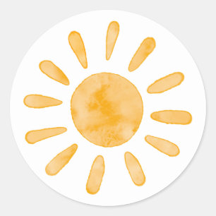 First Trip Around the Sun First Birthday Party Classic Round Sticker