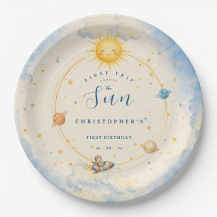 First Trip Around the Sun First Birthday Party Paper Plate